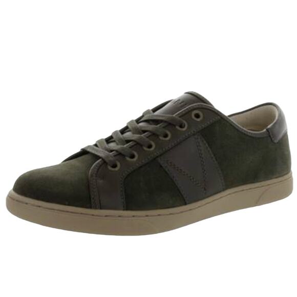 Vionic Jerome Suede Sneakers Low Top Lace Up Arc Support Leather Lining Green 13 - Picture 1 of 7